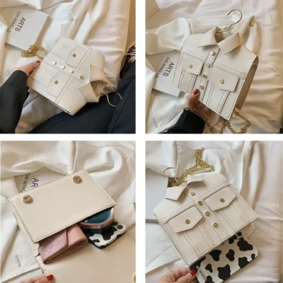 Малка дамска чанта Beige Jacket - бежова