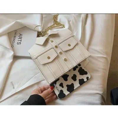 Малка дамска чанта Beige Jacket - бежова