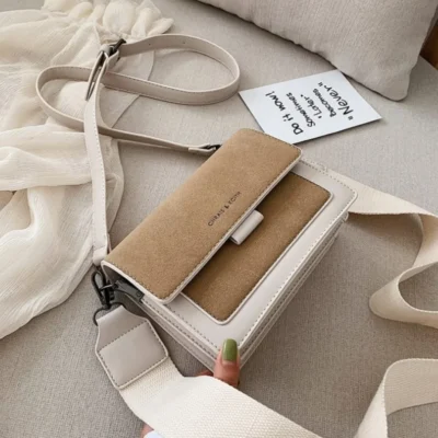 Малка дамска чанта Clarina Beige and Brown