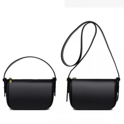 Малка дамска чанта от естествена кожа Black 1222