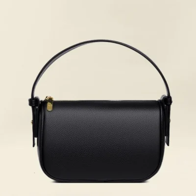 Малка дамска чанта от естествена кожа Black 1222