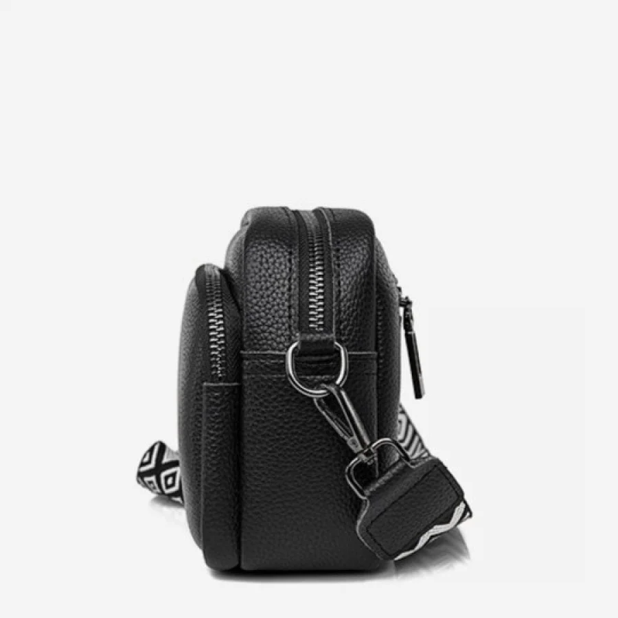 Малка дамска чанта от естествена кожа Black 1225 (3) Малка дамска чанта от естествена кожа Black 1225 - снимка 6