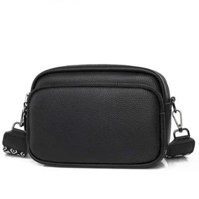 Малка дамска чанта от естествена кожа Black 1225