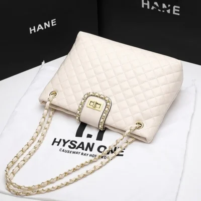 Дамска чанта от естествена кожа Beige 1232 бежова