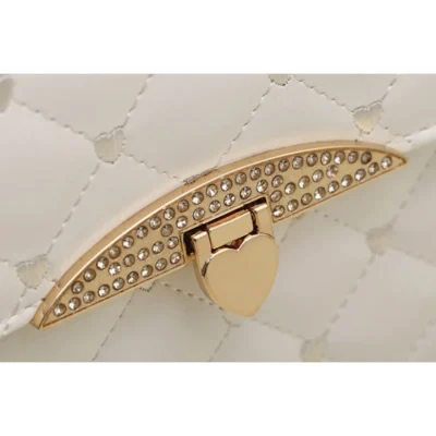 Стилна дамска чанта Hearts White - бяла - bgshopmall.com