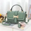 Малка дамска чанта Gold Green - зелена