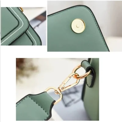 Малка дамска чанта Gold Green - зелена