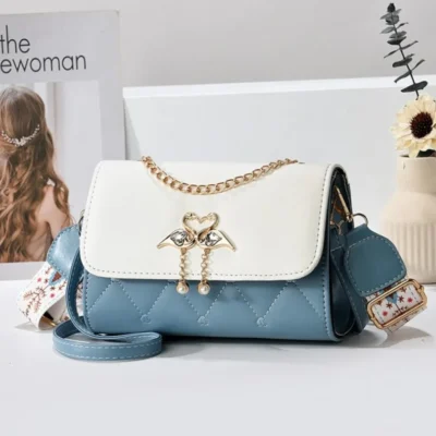Малка стилна дамска чанта 1279 Blue