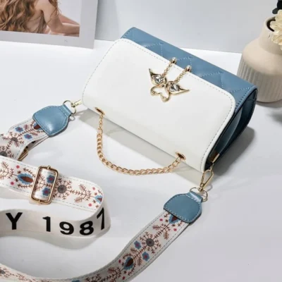 Малка стилна дамска чанта 1279 Blue