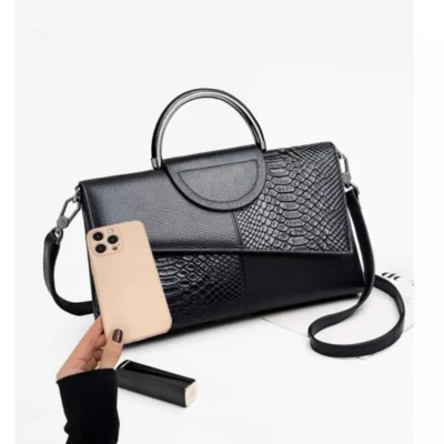 Стилна дамска чанта 1282 Black - черна