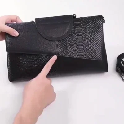 Стилна дамска чанта 1282 Black - черна