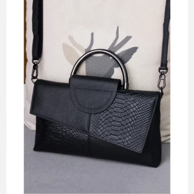 Стилна дамска чанта 1282 Black - черна