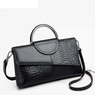 Стилна дамска чанта 1282 Black - черна